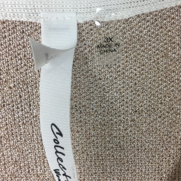 NY Collection Gold Metallic Ombre Sweater - Picture 7 of 7